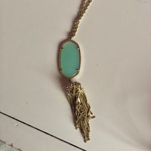Kendra Scott Rayne Necklace in Chalcedony/Mint
